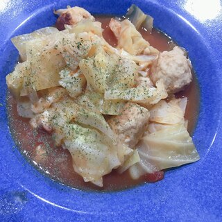 キャベトマ肉団子煮込み